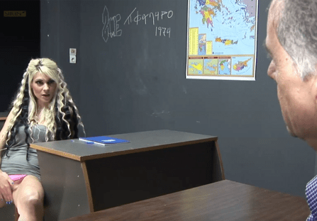 Christina’s blowjob in the classroom